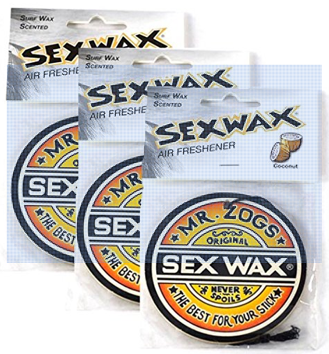 Mr Zogs Sex Wax Air Freshener Coconut 3 Pack Moe Surfing 