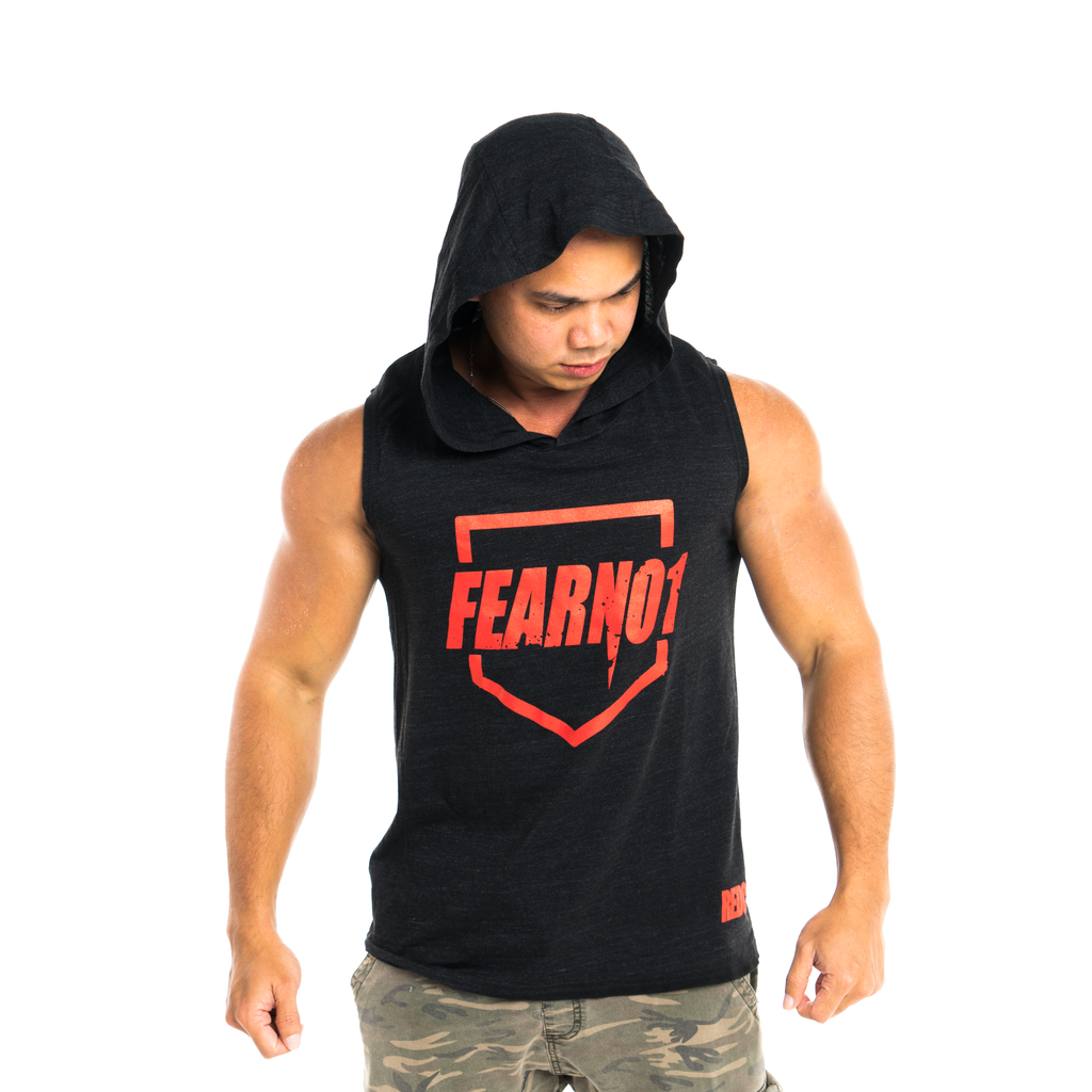 and 1 sleeveless hoodie