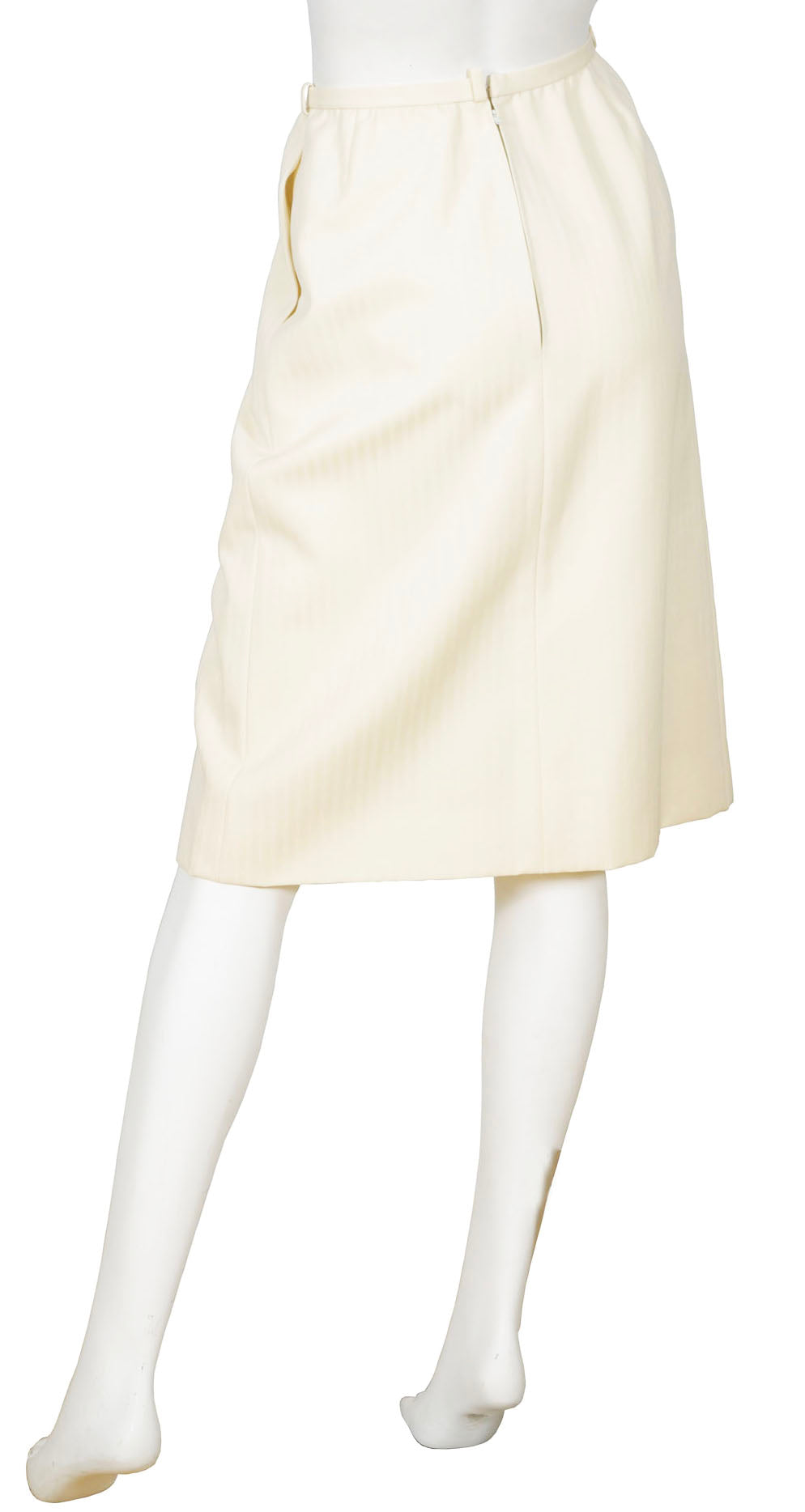 Christian Dior Haute Couture 1970s VTG Cream Wool Knee Length Skirt ...