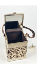 1940s NWT Snakeskin & Silver Filigree Box Bag