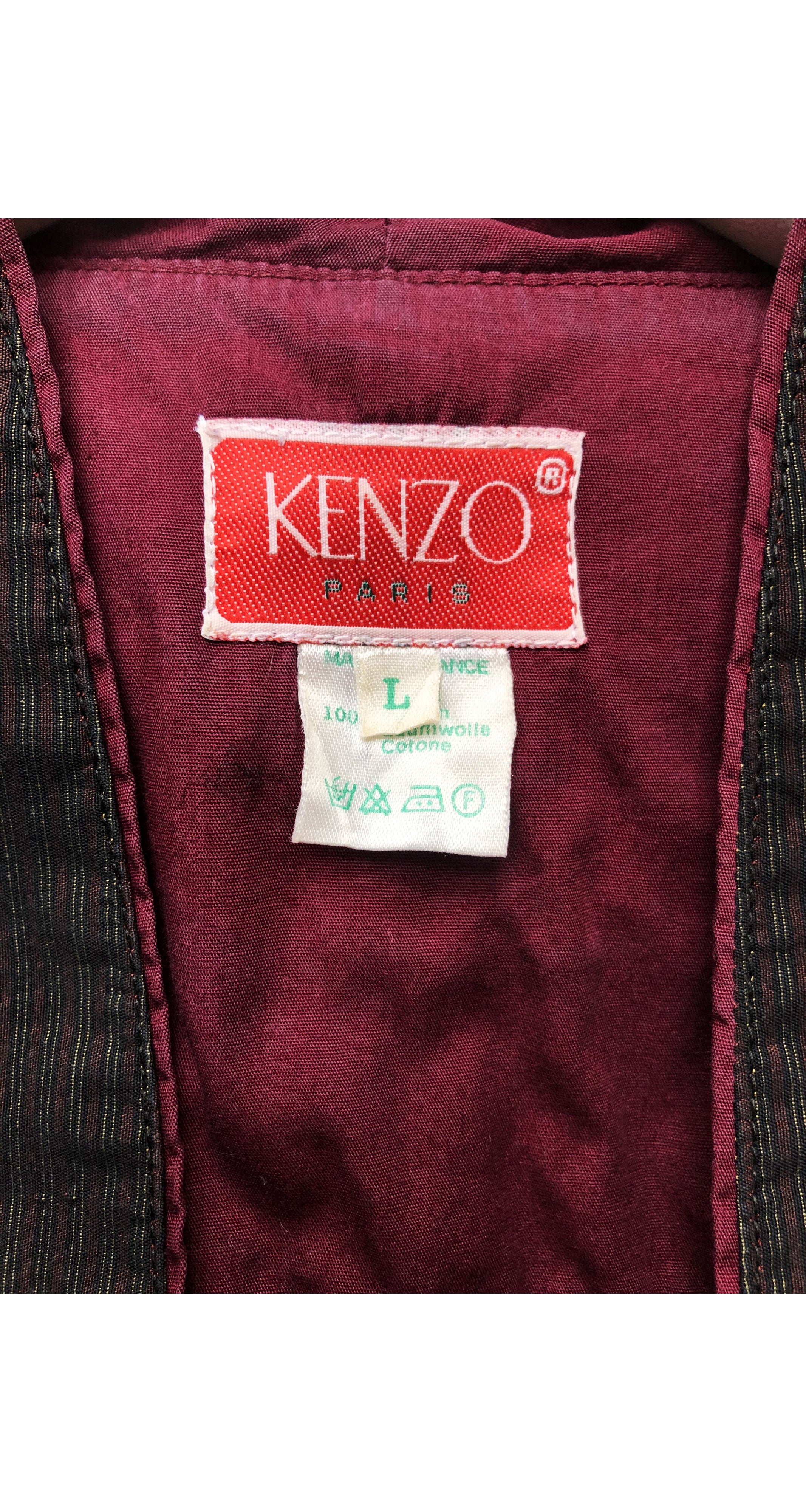 Kenzo 1982 S/S Runway Pinstripe Cotton Wrap Top – Featherstone Vintage