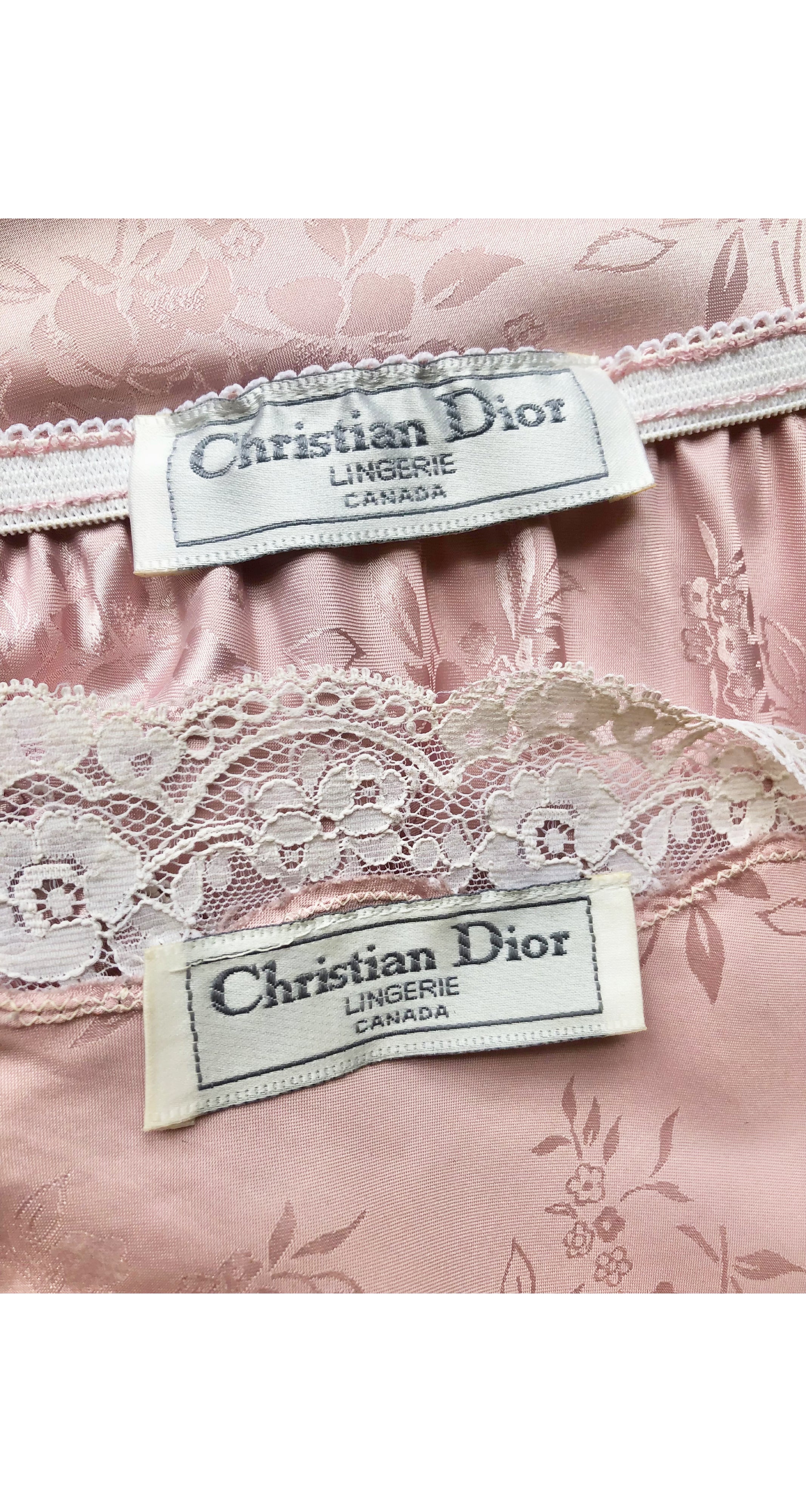 Dior 1980s Pink Jacquard Lace Trim Set – Featherstone