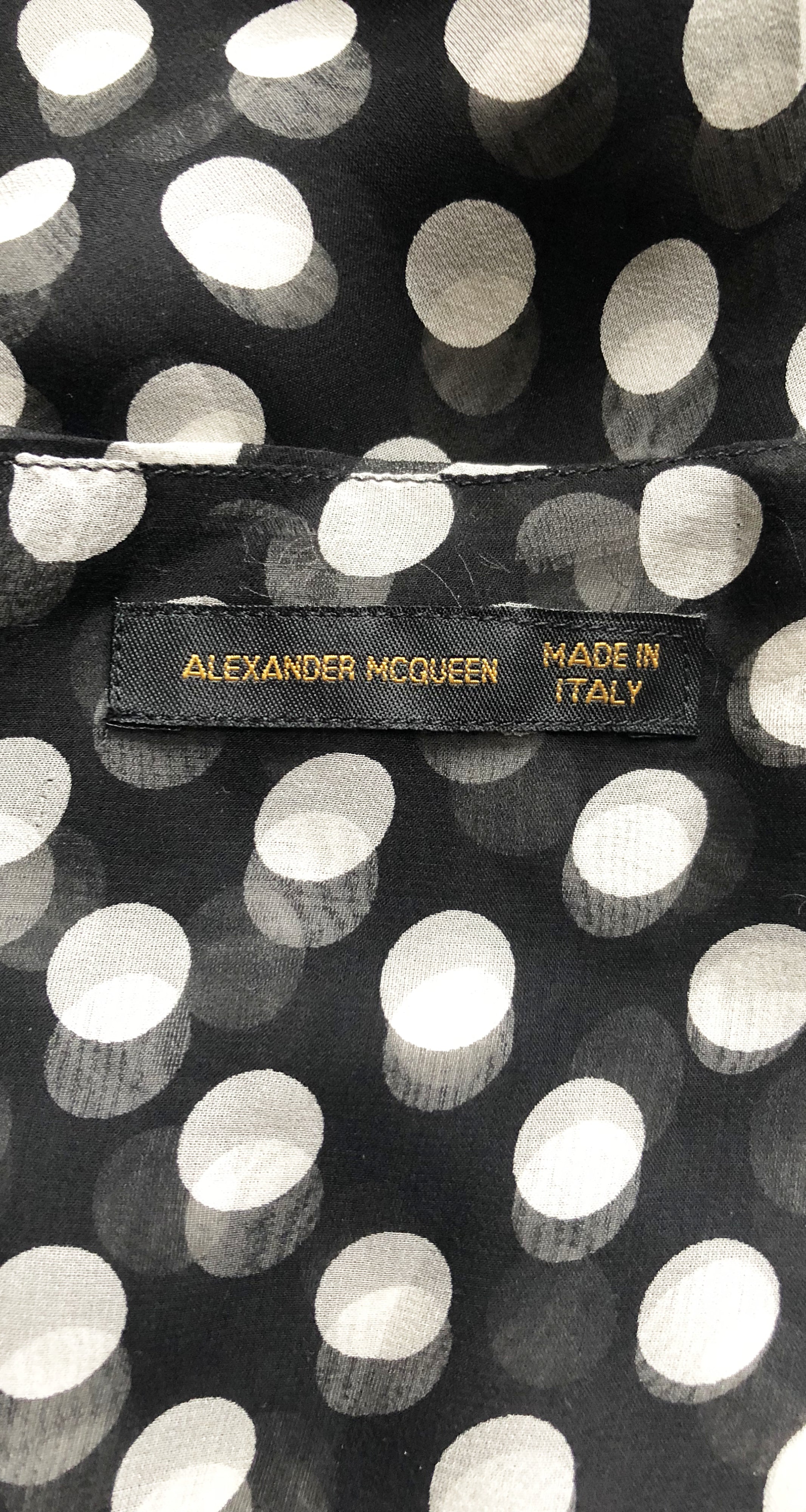 Alexander McQueen 2002 S/S Polka-Dot Silk Chiffon Blouse – Featherstone ...