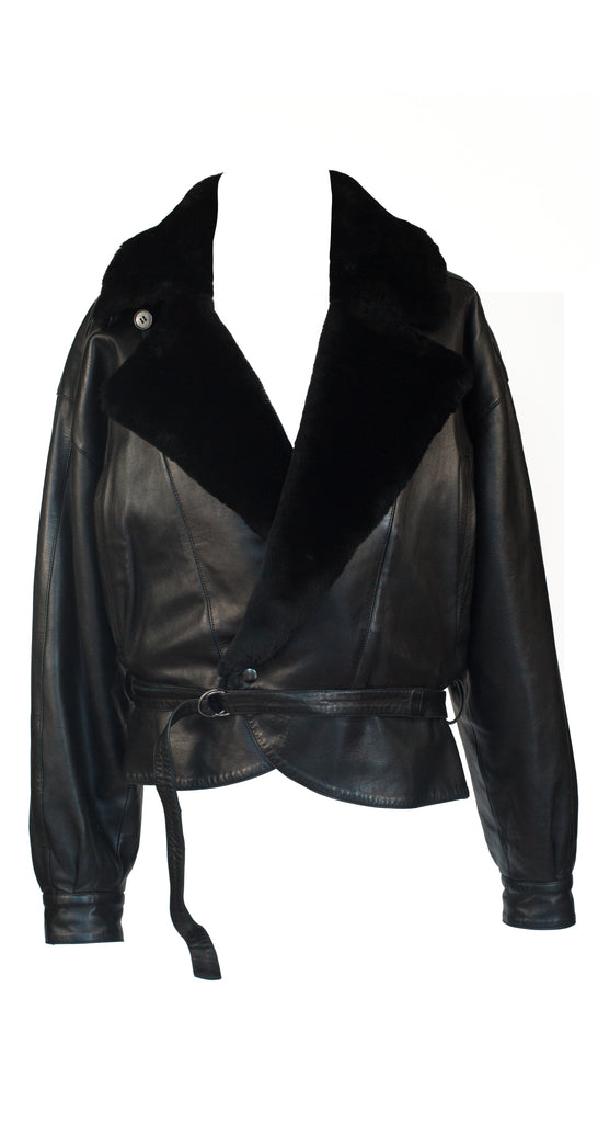 1980s Claude Montana lamb leather pants-