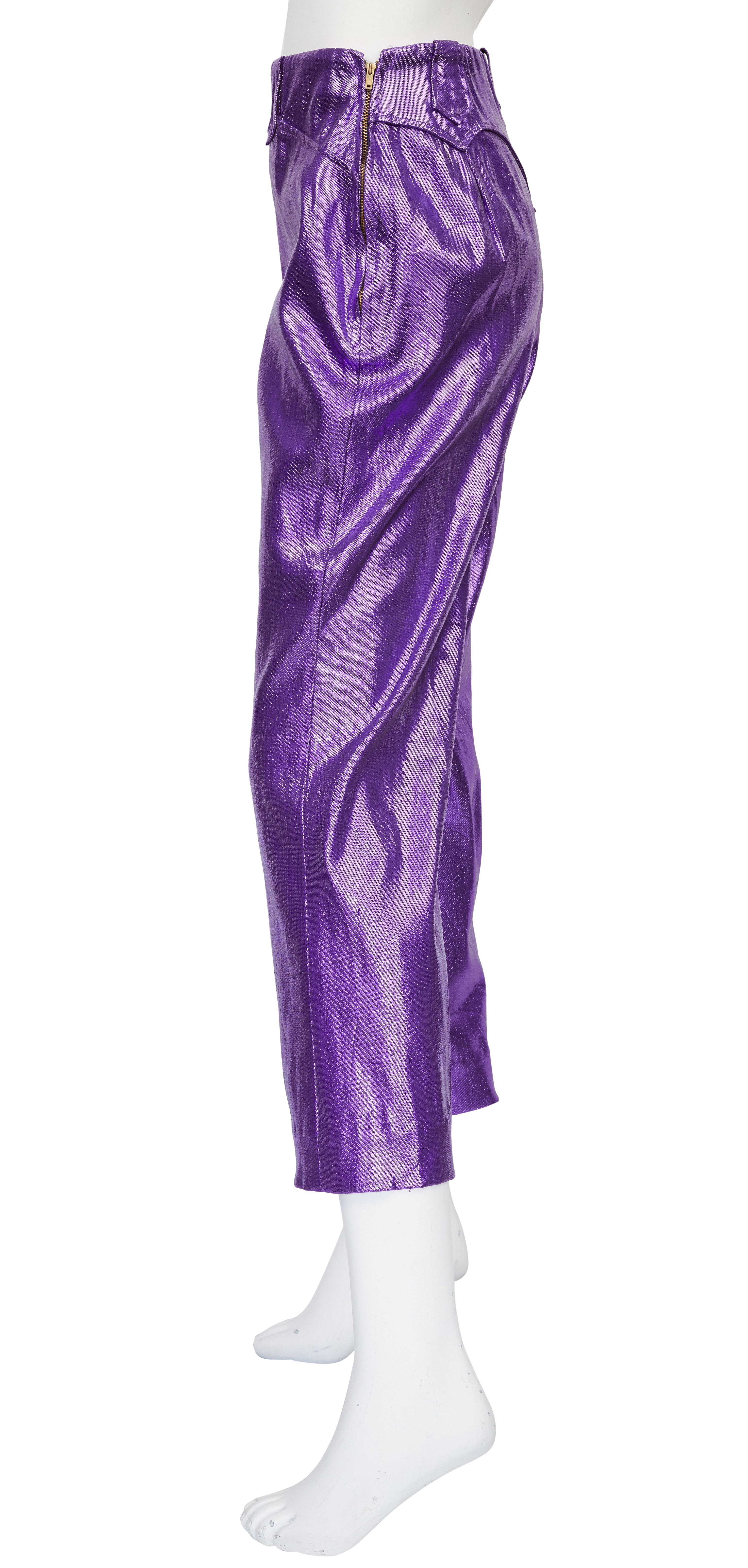 H Bar C 1950s California Ranchwear Purple Metallic Lurex Pants ...