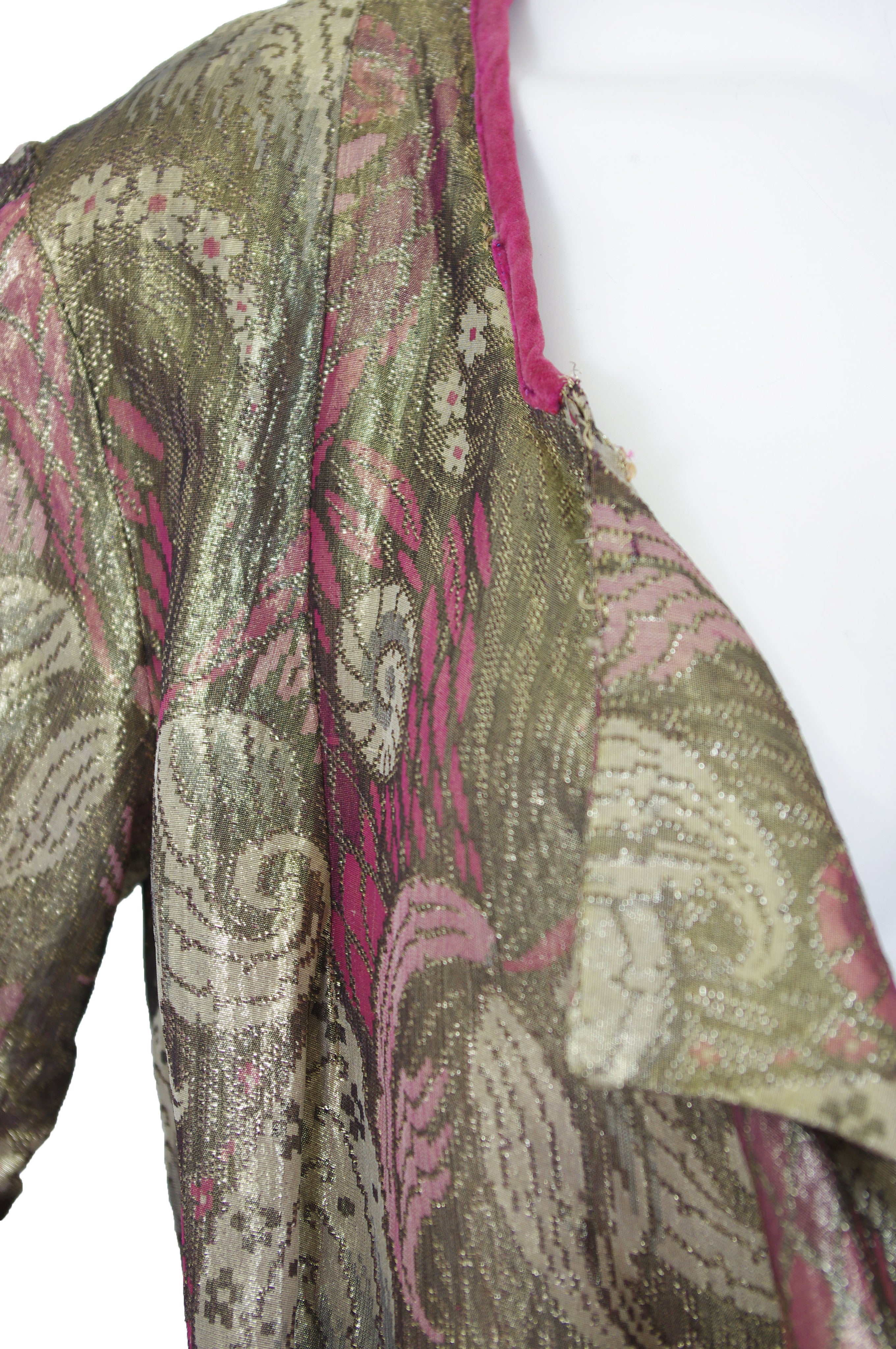 1920s Gold & Pink Metallic Lamé Evening Jacket – Featherstone Vintage