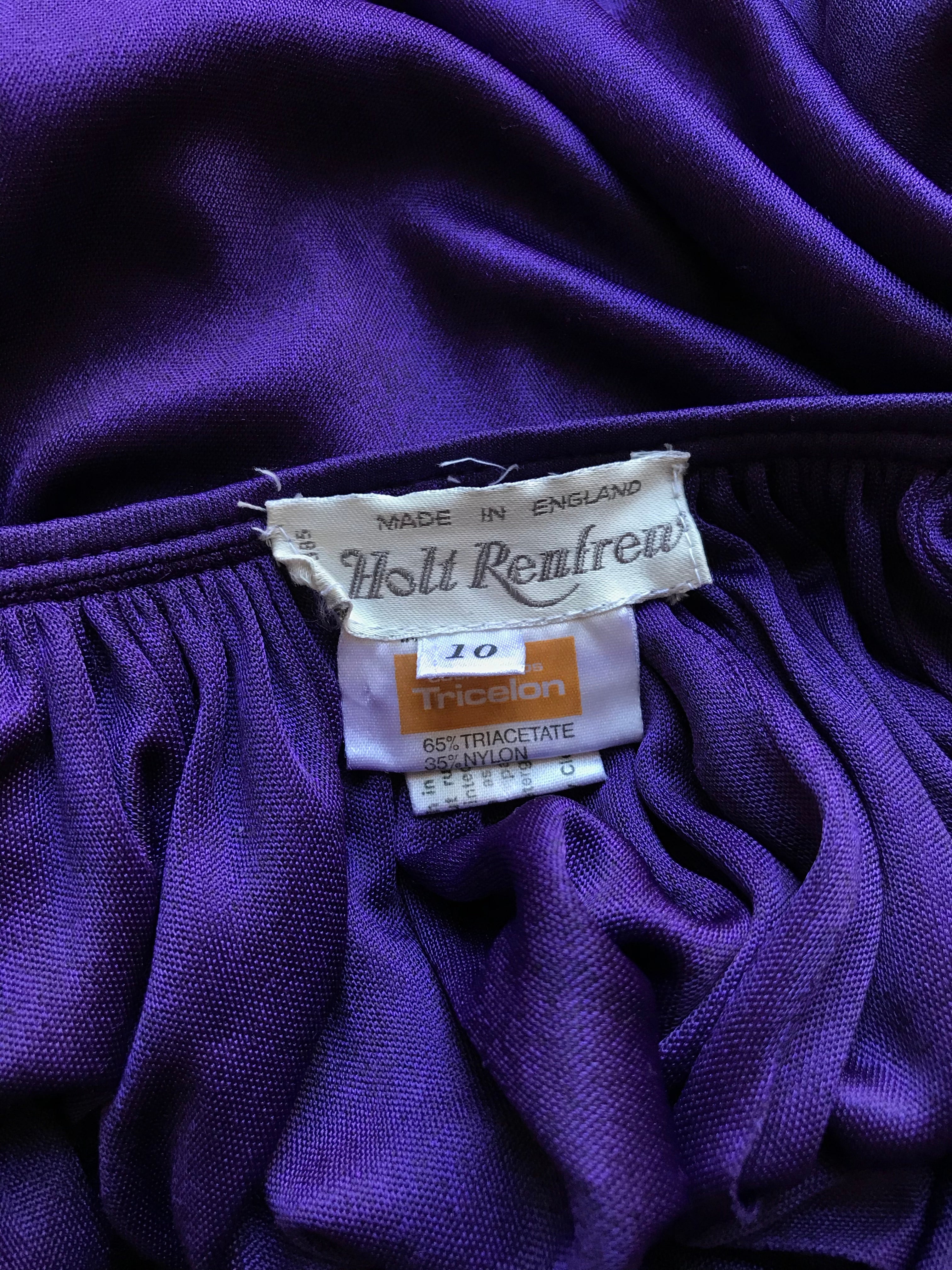 Holt Renfrew 1970s English Made Slinky Purple Jersey Caftan ...