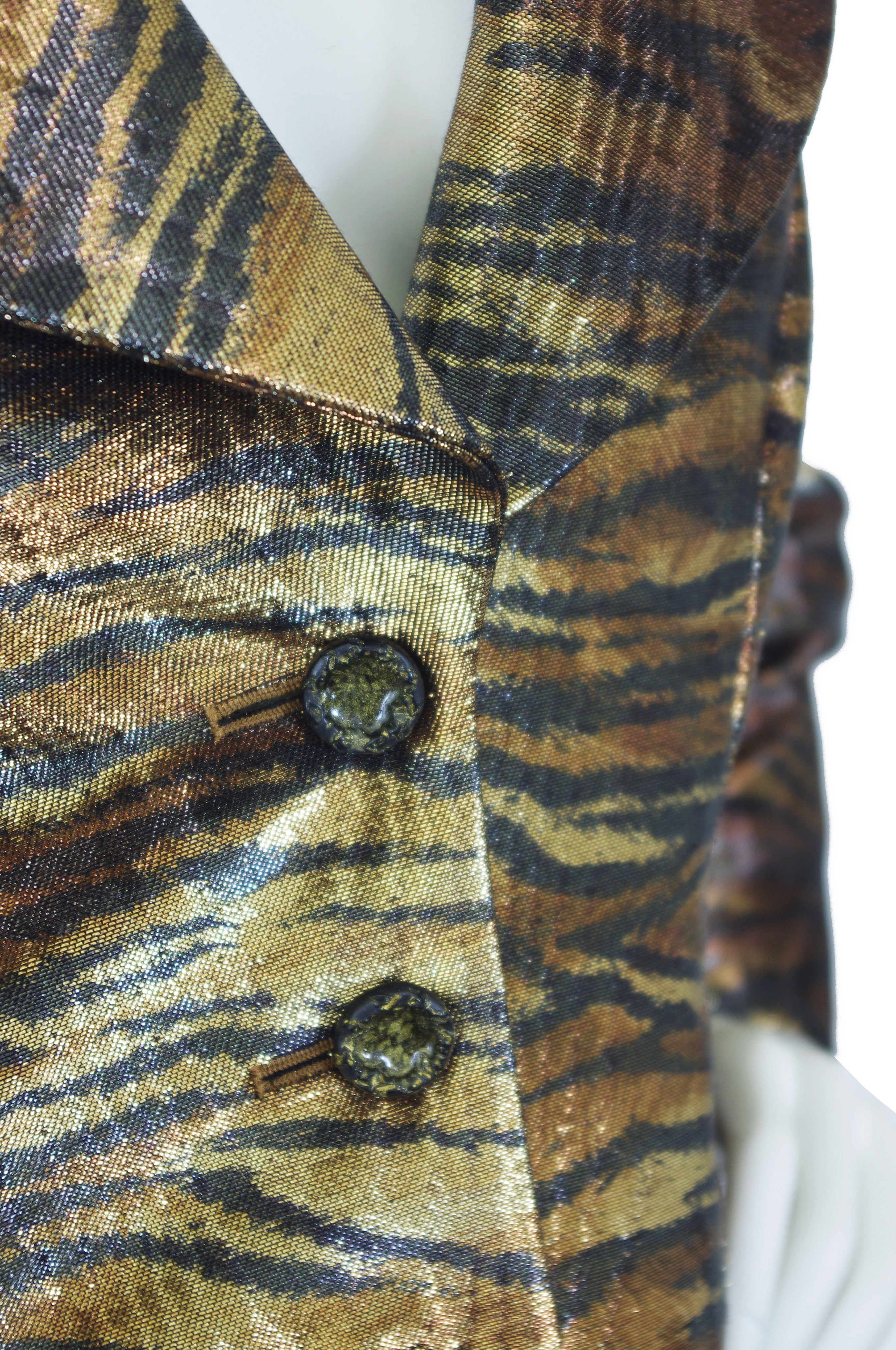 Christian Lacroix Vintage 1980’s Glam Metallic Tiger Striped Jacket ...