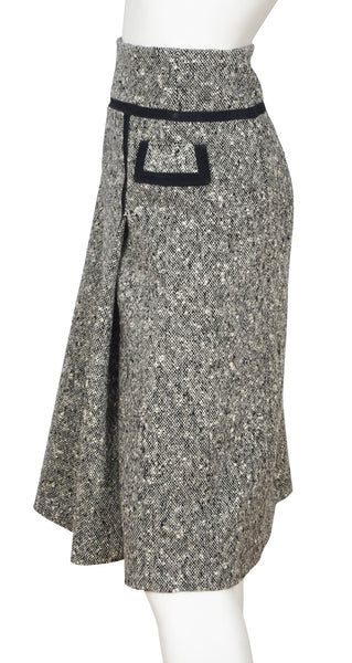 1960s Tweed & Suede A-Line Skirt – Featherstone Vintage