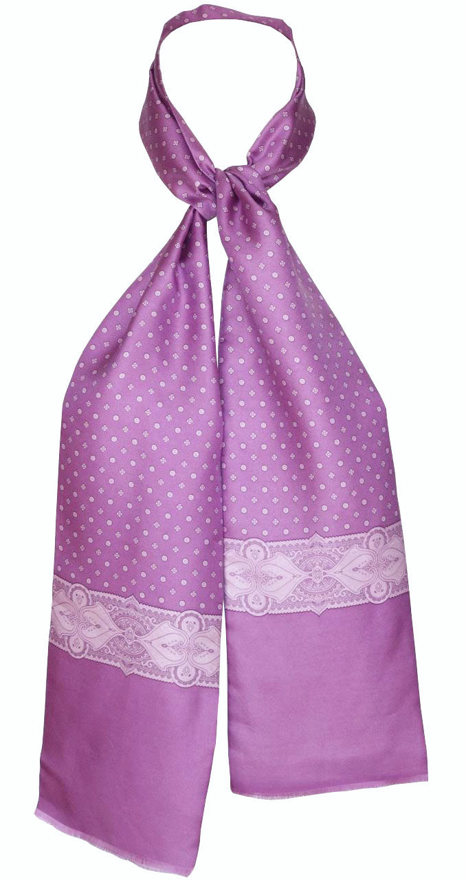 purple silk neck scarf