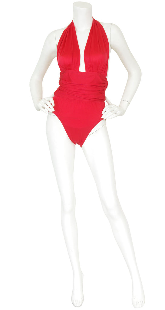 YSL vintage one-piece swimsuit late 70s-early 80s - www