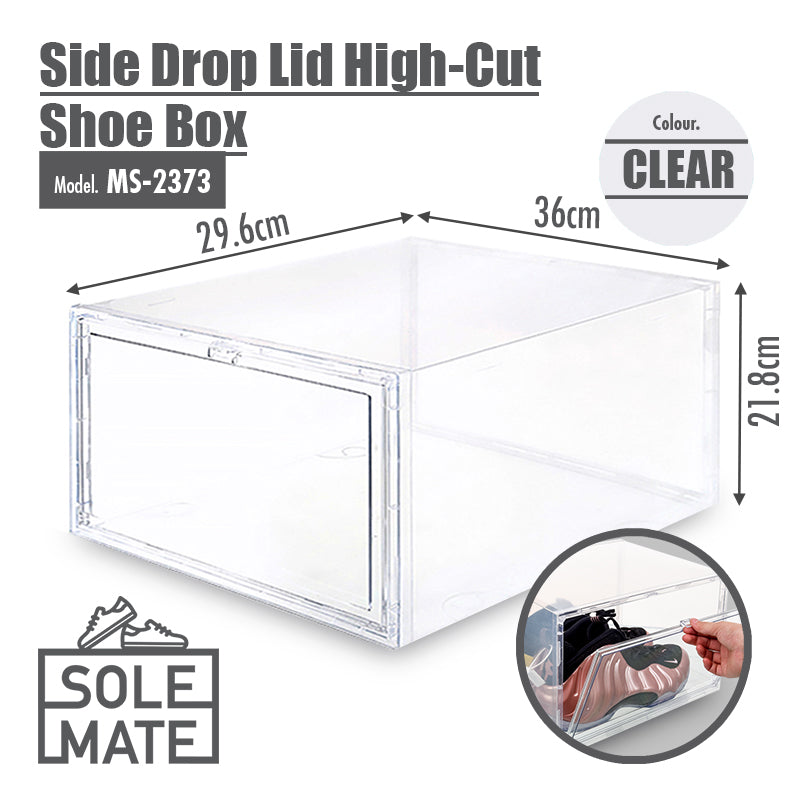 side drop shoe box