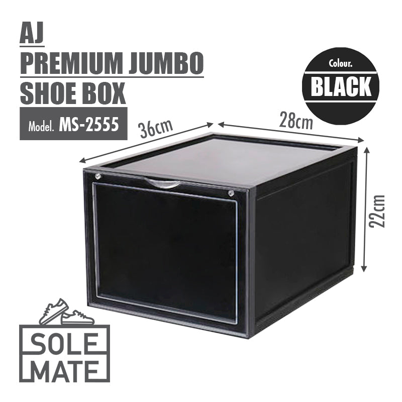 HOUZE - AJ Premium Jumbo Shoe Box (Black) - HOUZE - The Homeware Superstore