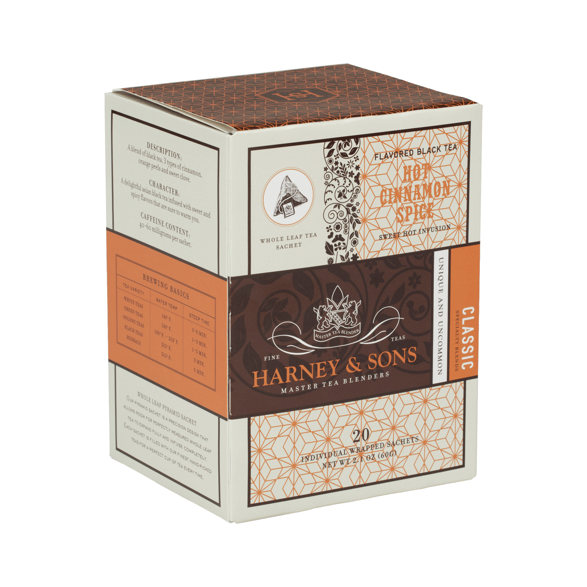 Hot Cinnamon Spice, 20 balených pyramidek - Harney and Sons Fine Teas Eur product image