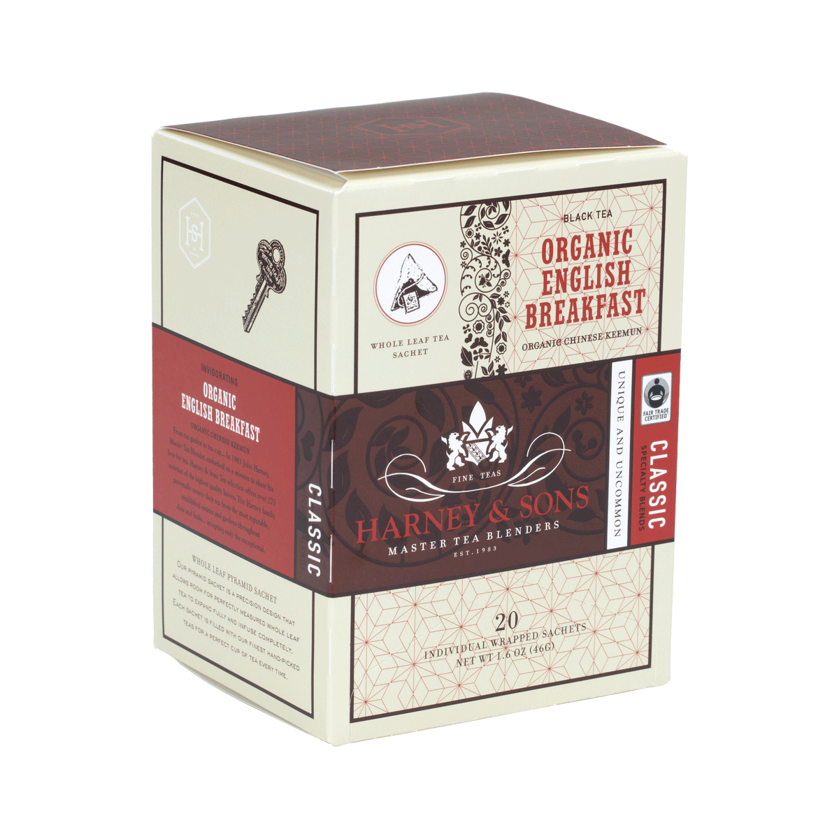 BIO English Breakfast, 20 balených pyramidek - Harney and Sons Fine Teas Eur product image