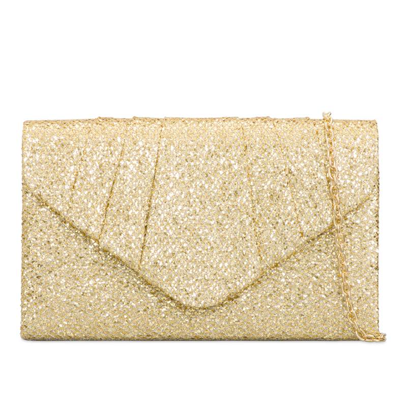 sparkly gold clutch