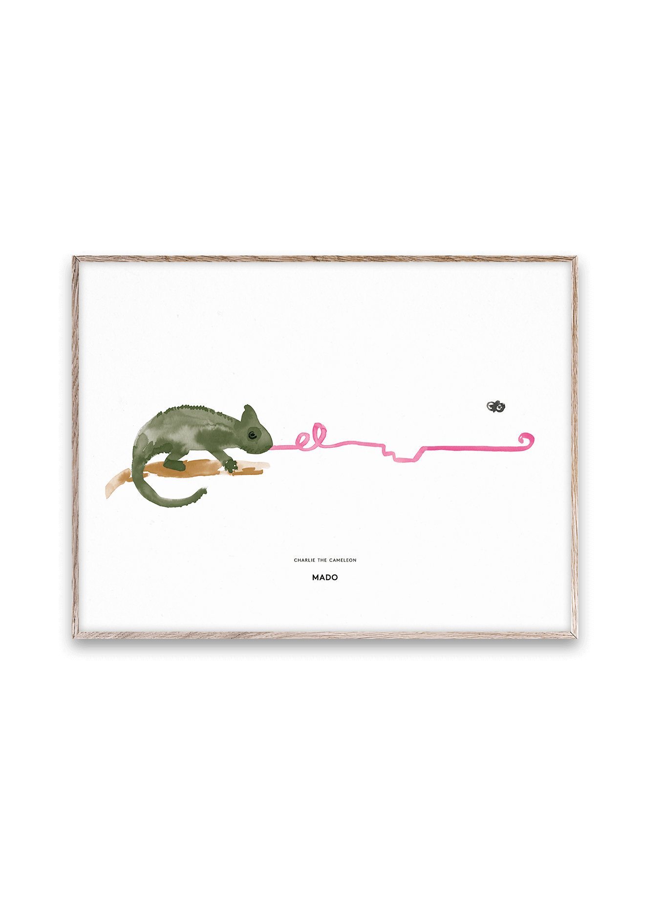 デンマークアートポスター Charlie The Chameleon Mado A Quiet Day