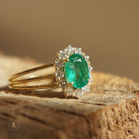 Bague Fiançailles Emeraude