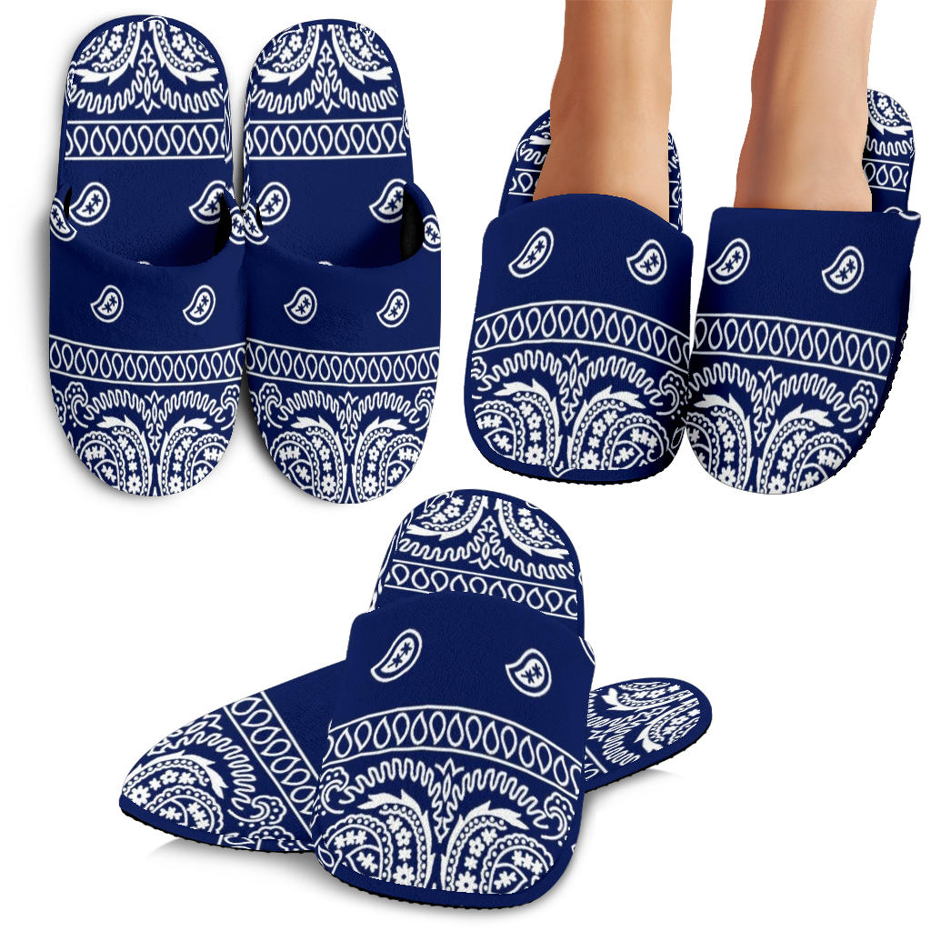 blue bandana slippers