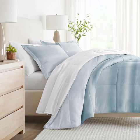 Buy Textured Stripe Reversible Down-Alternative Comforter Set