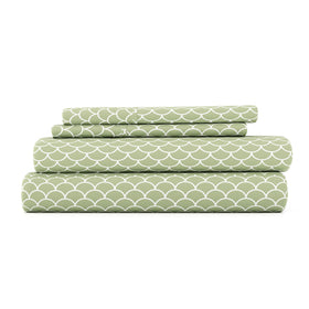 Scallops Patterned 4-Piece Sheet Set - Linens and Hutch