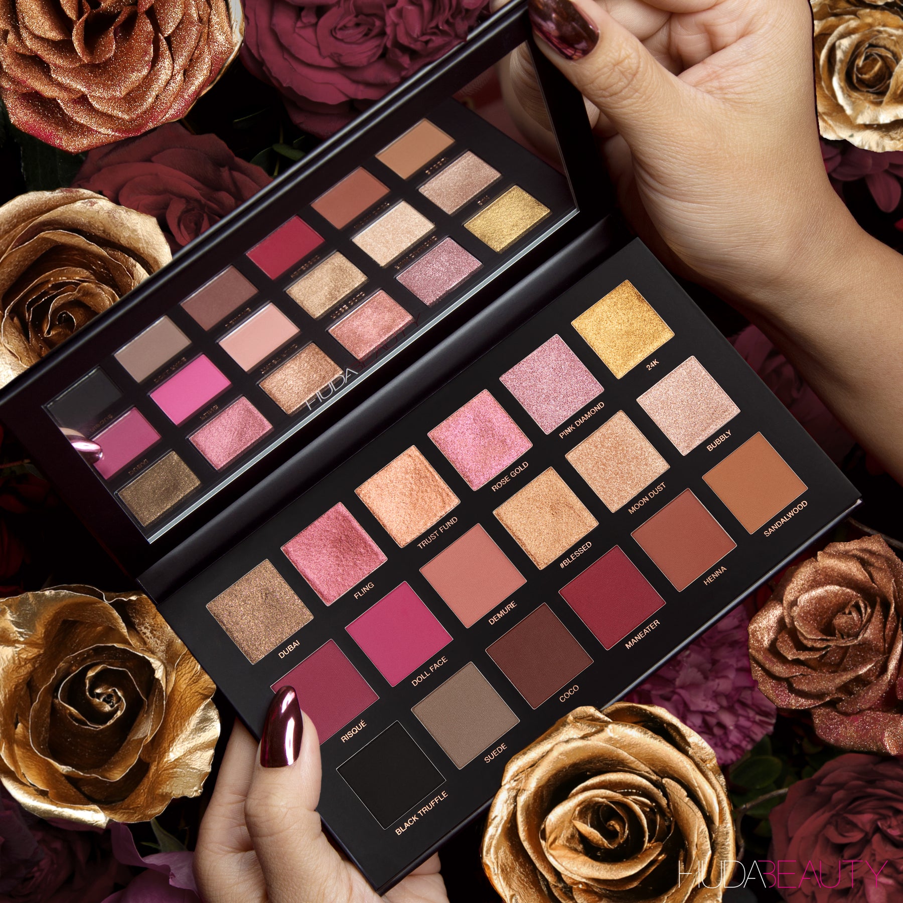 Huda Beauty Rose Gold Remastered Eyeshadow Palette The Beauty Editor