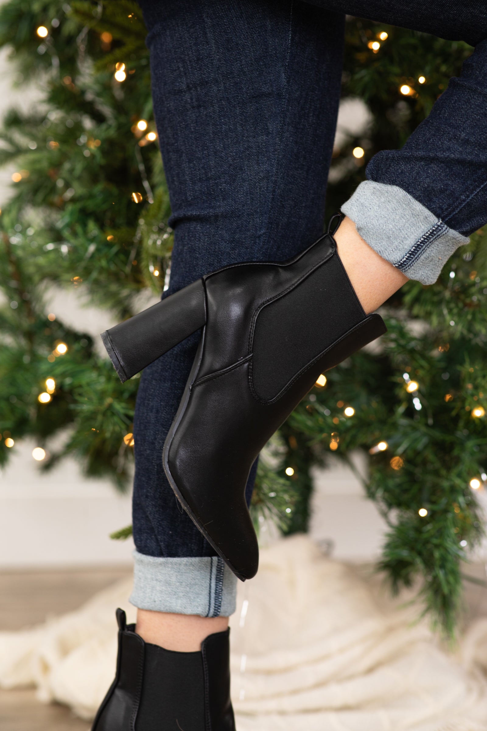 Black Faux Suede Pull On Boots · Filly Flair