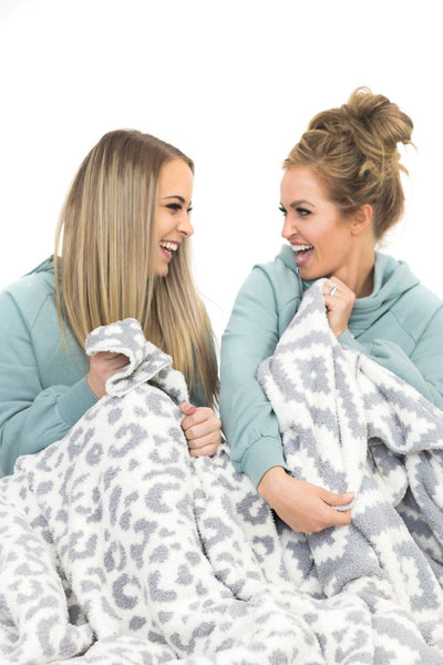 FOR THE COZY COOL NIGHTS BLANKET IN WHITEGREY