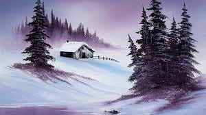 Winter Landscape in Purple