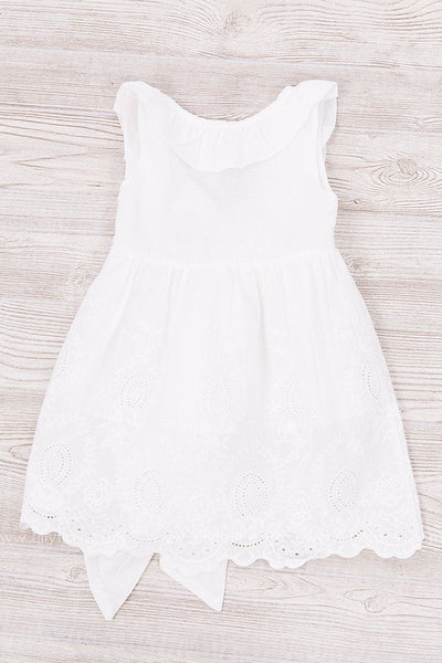 Little Darling White Kid's Dress with Lace – Filly Flair