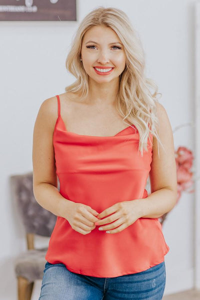 red cami tank