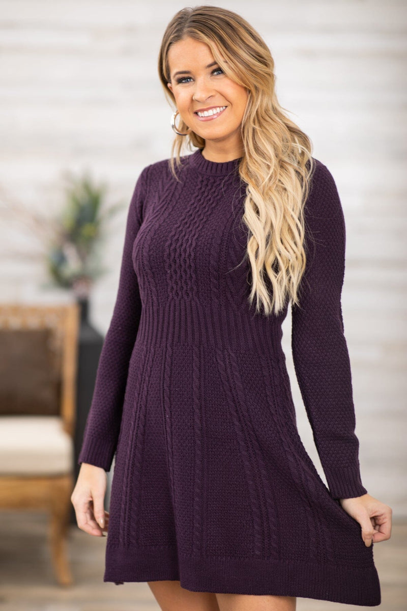 cable knit sweater dresses for women