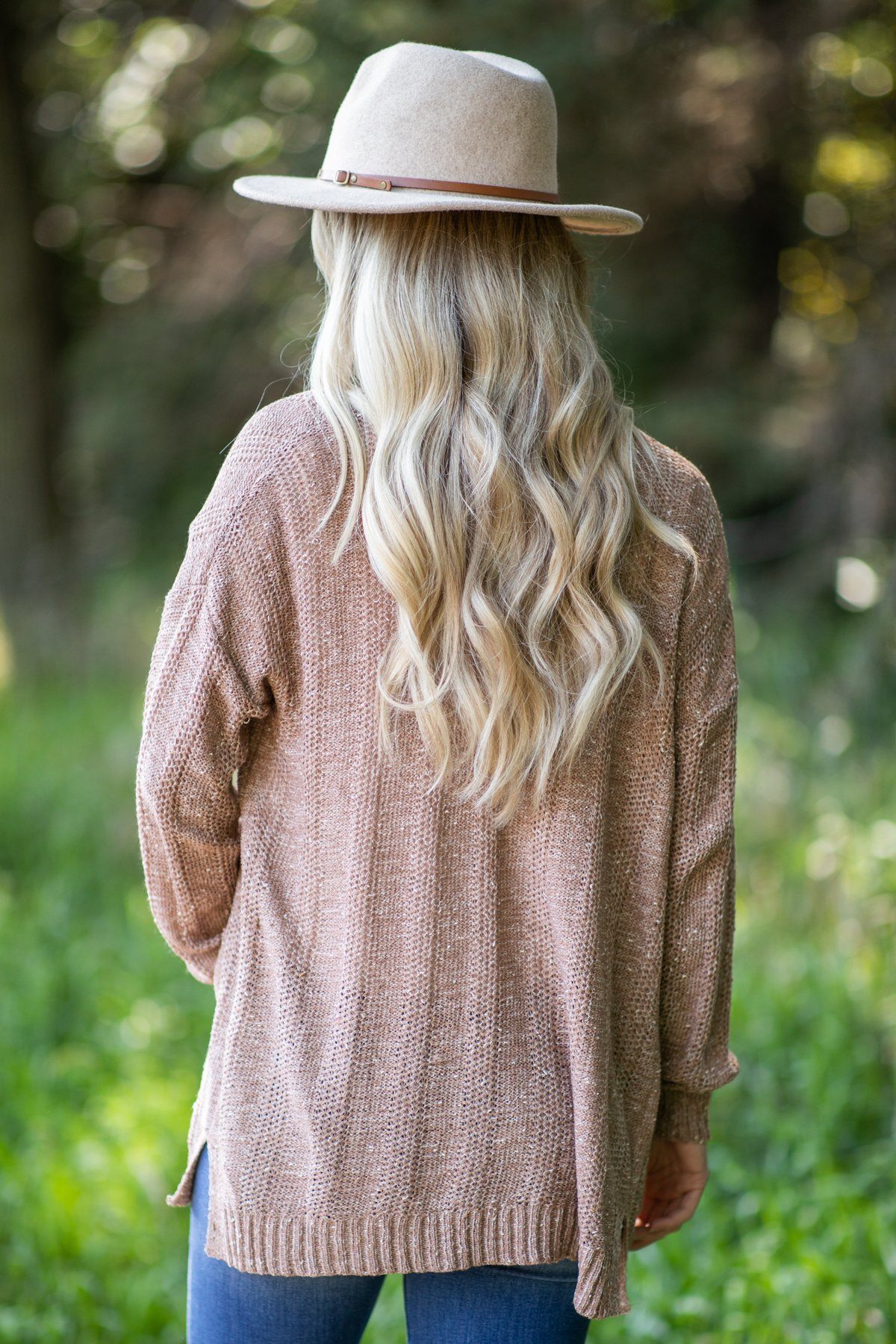 Mocha Knit Cardigan with Pockets