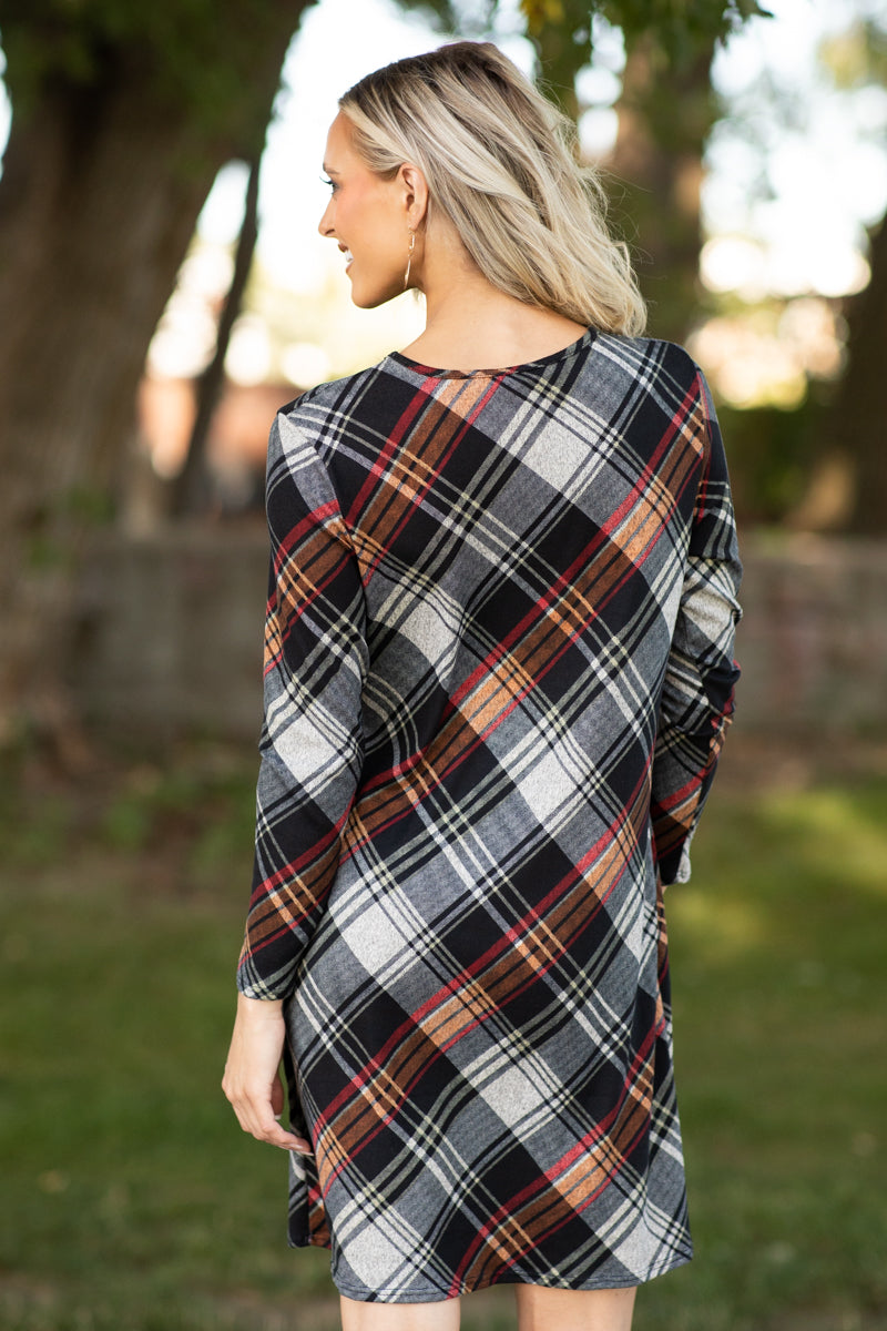 Herlipto Bergamo Plaid Tiered Long Dress | preh.uprrp.edu