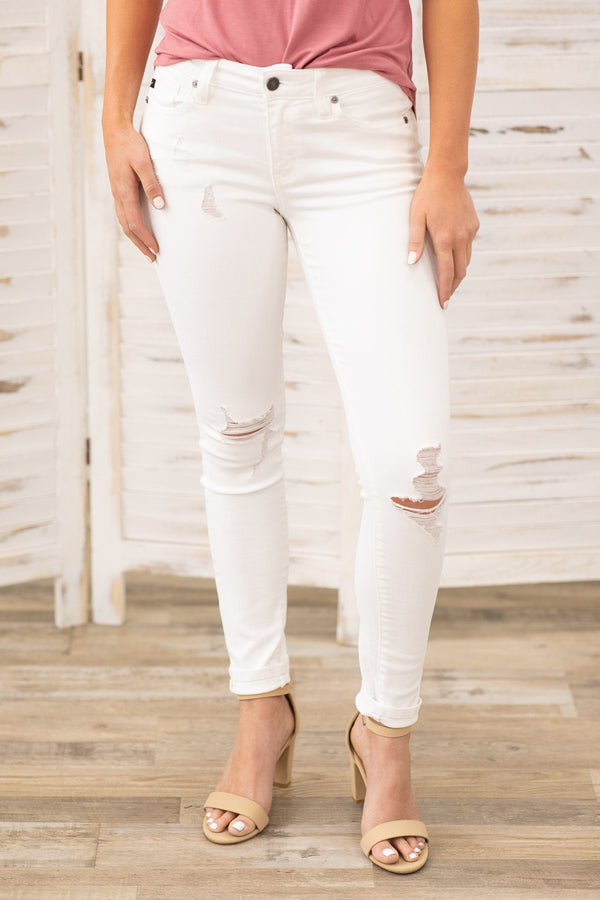 Kleo KanCan Jeans in White - Filly Flair