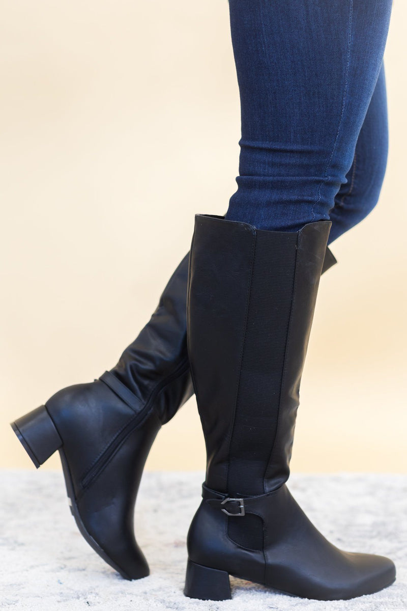 high heel walking boots