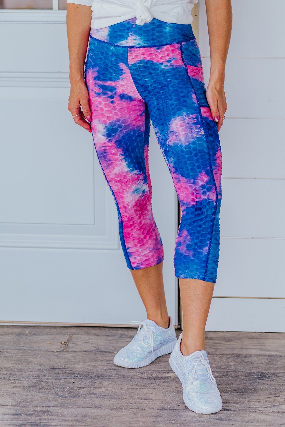 Do You Remember Tie Dye Print Capri in Pink - Filly Flair