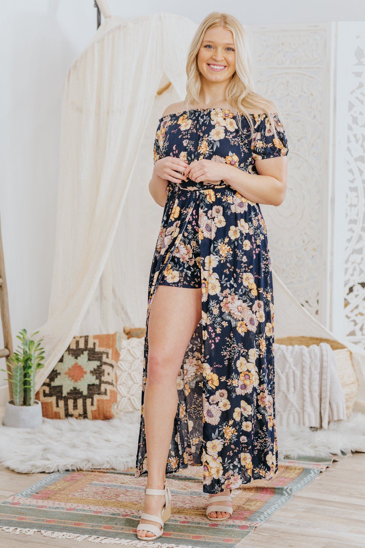 flower romper dress