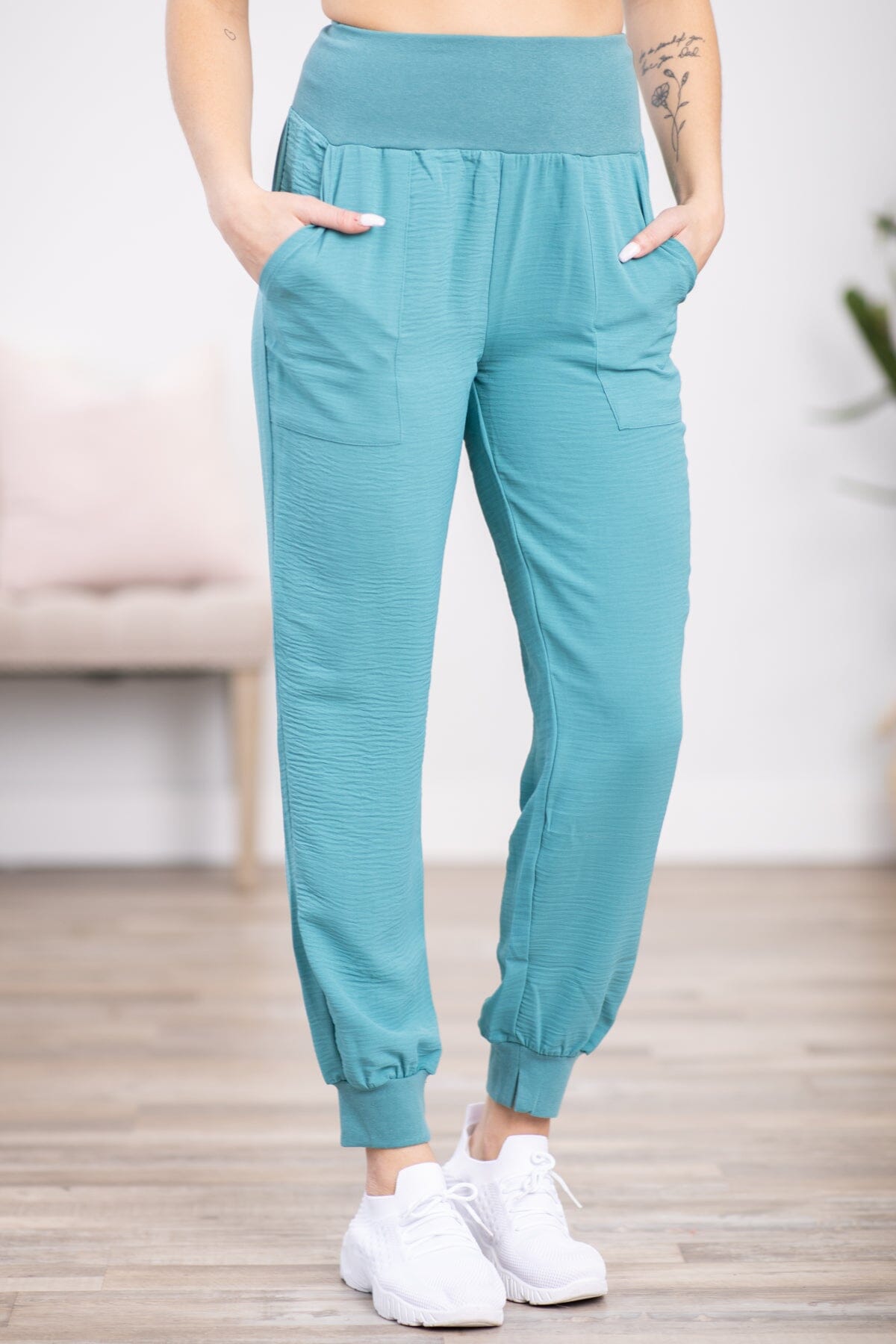 Peach Straight Leg Active Joggers · Filly Flair