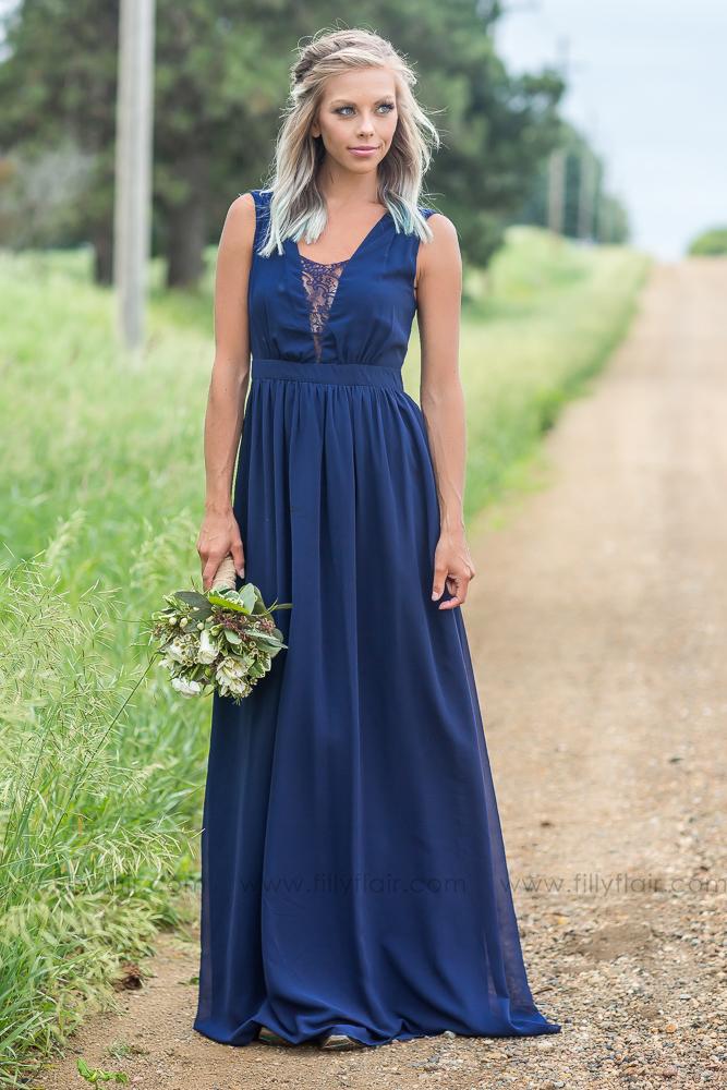 Manda Bridesmaid Dress in Navy Blue