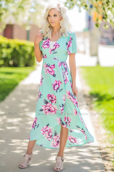 Wrapped In Style Floral Print Dress Filly Flair