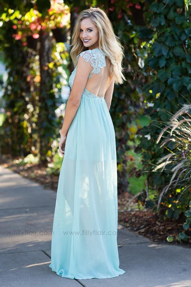 Nicole Bridesmaid Dress in Mint - Filly Flair