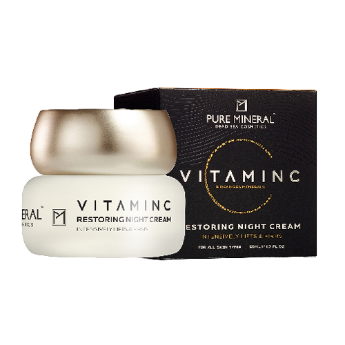 Vitamin C Restoring Night Cream Pure Mineral Dead Sea Cosmetics