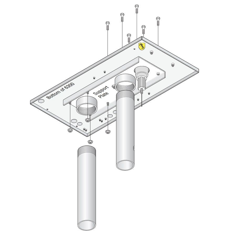 Doorking 2600 263 Post Mounting Hardware For 6300 Swing Gate Openers