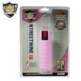 Lab Certified Streetwise 18 Pepper Spray 1/2 oz HARDCASE PINK