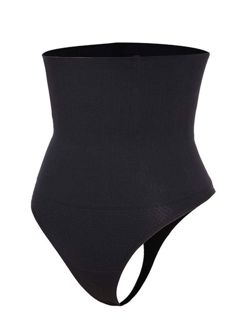 High-Waisted Boned Tummy Control Shaper Thong