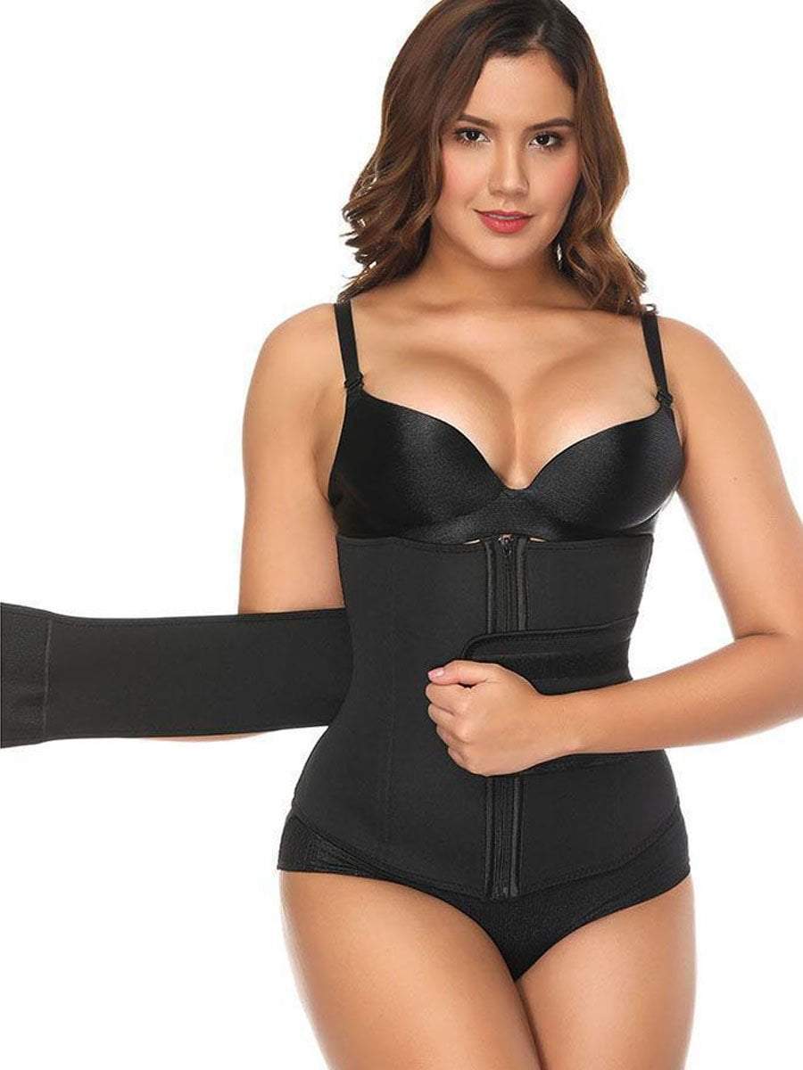 Latex Waist Trainer for Women Leopard