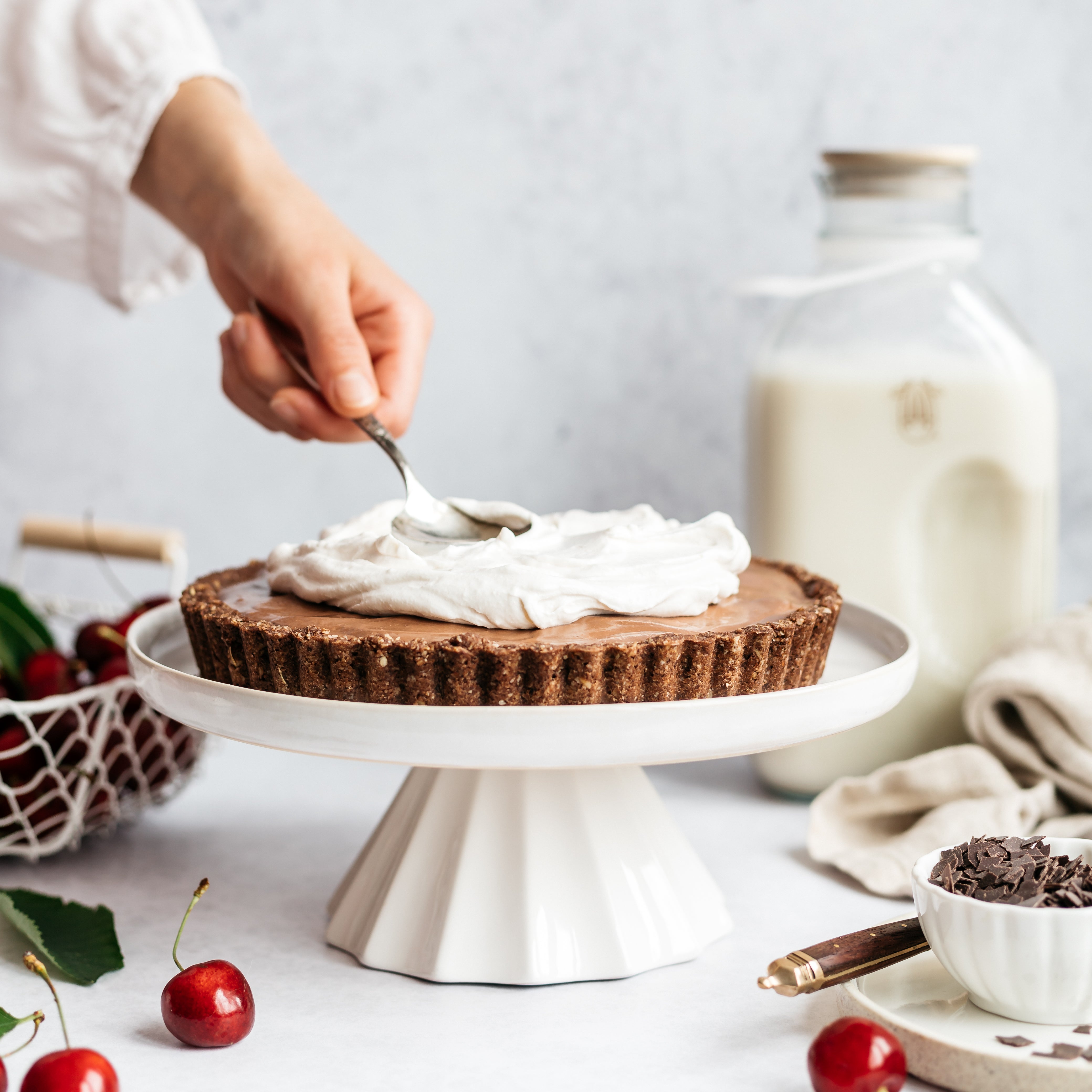 Black Forest Tart Chocolate Mousse Layer