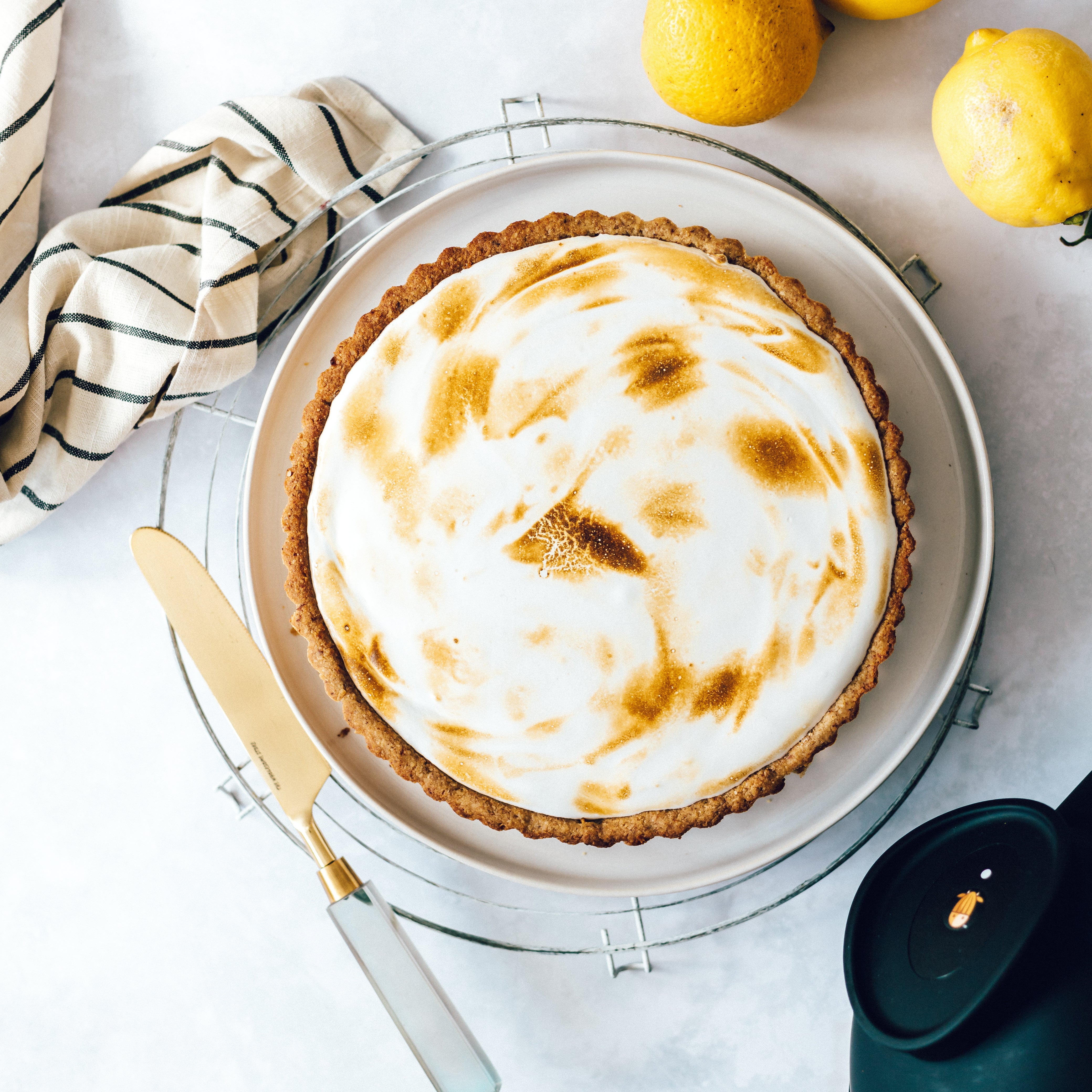 Vegan and Gluten-free Lemon Meringue Tart