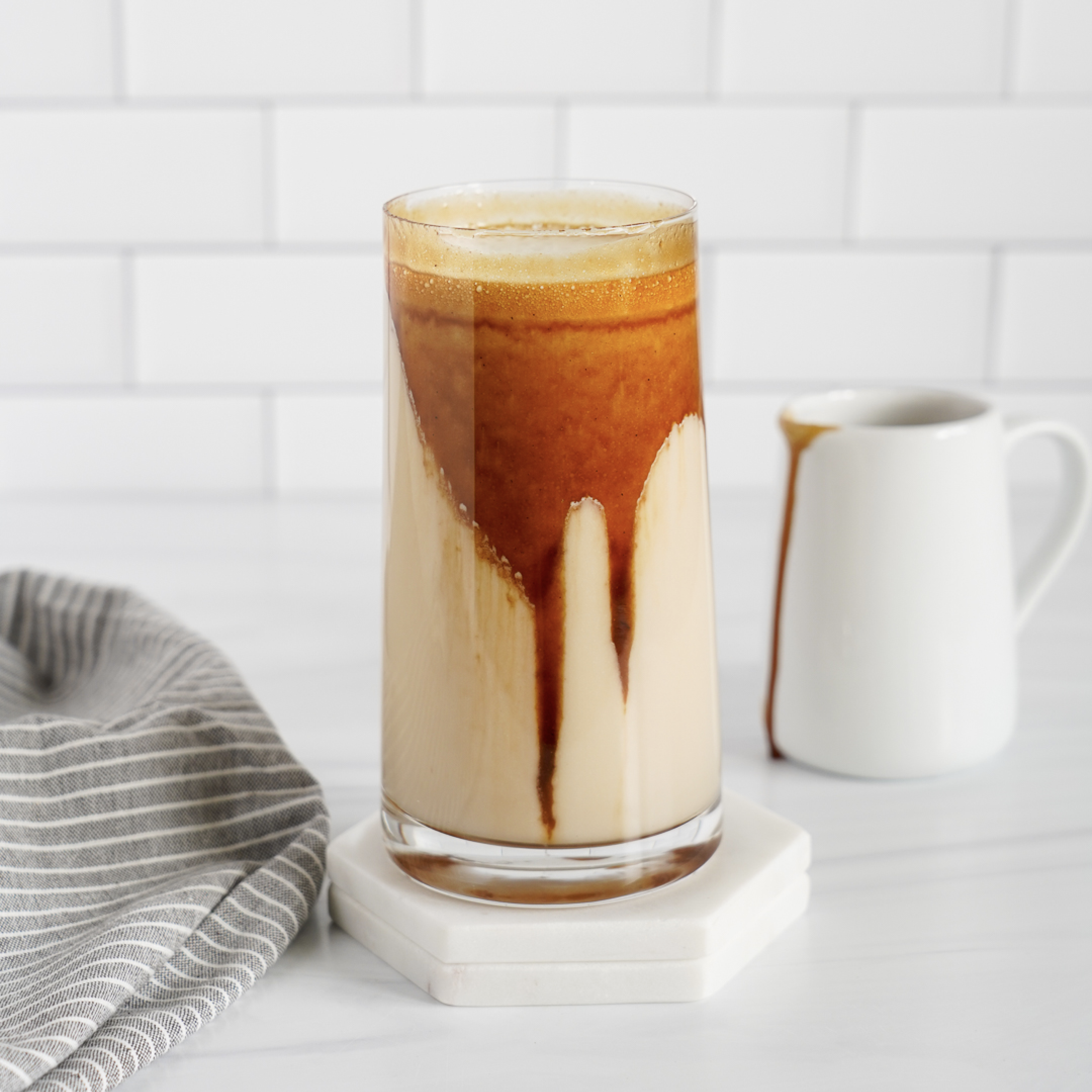 vegan, plant-based caramel milk